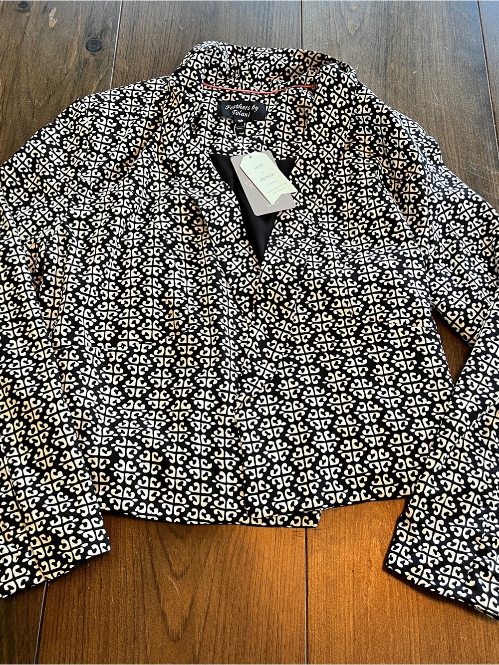 Anthropologie Black and White Geometric Button-Down Shirt